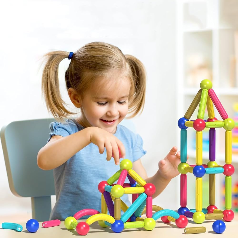 Magnetic Bar Building Blocks for Kids – STEM Educational Construction Toy Set - Image 4