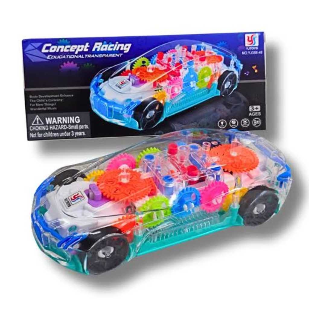 đ Transparent Concept Racing Car Toy with Light & Sound. Gear Simulation Racing Car with Lights & Sound - Image 2