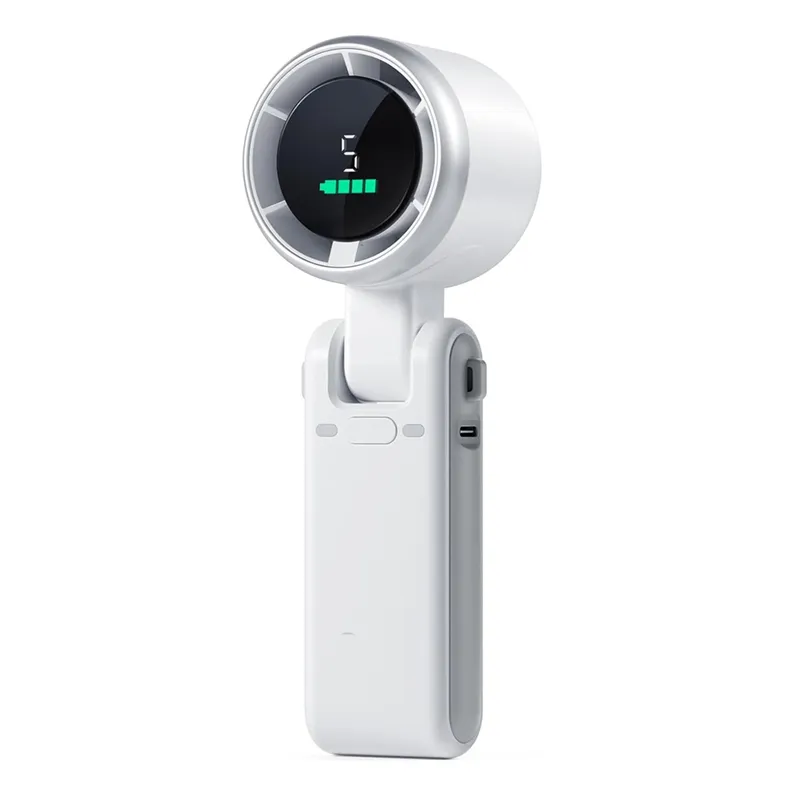 Portable Rechargeable Turbo Fan with Digital Display – 5 Speed Foldable Handheld Mini Fan - Image 2